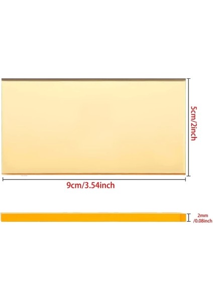 Altın 1.6mm 50 Adet Boş Buzlu Akrilik Düğün Yeri Kartı Dikdörtgen Adı Yer Kartı, Gelin/bebek Partisi, Konuk Parti Ayarı Dekor Gıda Etiketi Şekeri (Yurt Dışından)