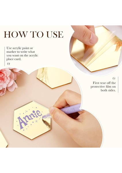 Beyaz 1.8mm 30 Adet Buzlu Akrilik Altıgen Yer Kartı Eskort Burcu Boş Konuk Adı Masa Numarası Kart Ayarı Etiketi Düğün Ziyafet Için (Yurt Dışından) modelleri