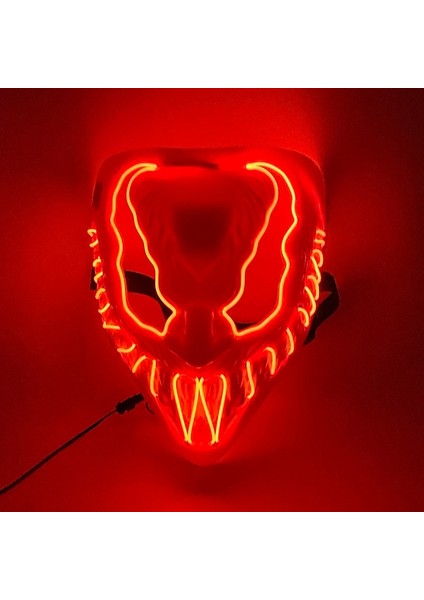 C Yeni Varış Cadılar Bayramı Maskesi Korku Venom LED Işıklı Maske Cosplay Kostüm Makyaj Balo Parti (Yurt Dışından) indirimleri
