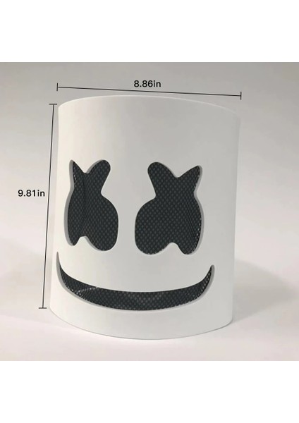 Hiçbir Işık Dj Aydınlık Baş Maskesi Gerçekçi Marshmello Maskesi Nefes Kask Maskesi Dayanıklı Karnaval Festivali Cadılar Bayramı Partisi Sahne Cosplay (Yurt Dışından)