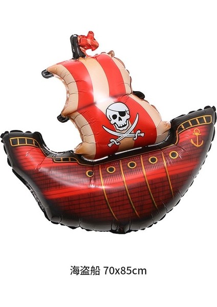Stil 2 Korsan Balon Yüzen Köpekbalığı Folyo Balon Çocuk Tek Gözlü Korsan Tema Doğum Günü Partisi Dekorasyon Karikatür Korsan Gemisi Helyum Topu (Yurt Dışından) fiyatları