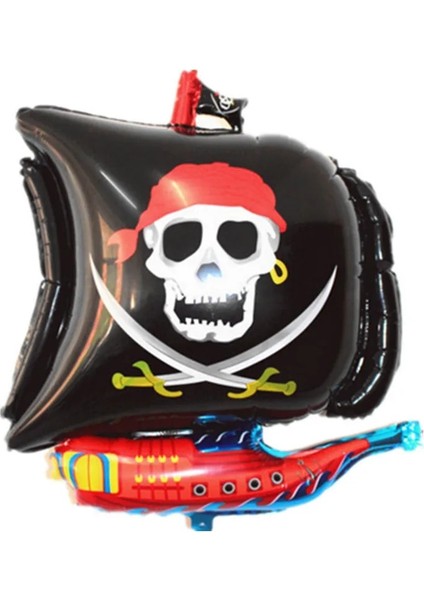 Stil 2 Korsan Balon Yüzen Köpekbalığı Folyo Balon Çocuk Tek Gözlü Korsan Tema Doğum Günü Partisi Dekorasyon Karikatür Korsan Gemisi Helyum Topu (Yurt Dışından) indirimleri
