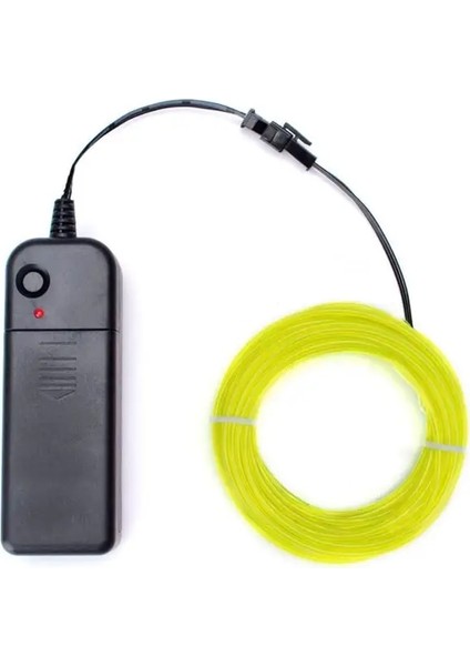 Floresan Yeşil 3m 1m/3m/5m Glow El Tel Kablo LED Neon Noel Dans Partisi Dıy Kostümleri Giyim Aydınlık Araba Işık Dekorasyonu Elbise Topu Rave (Yurt Dışından)