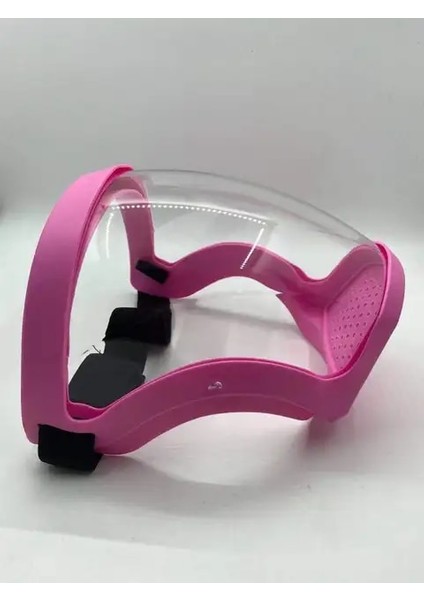 Pembe Süper Koruyucu Buğu Önleyici Yüz Kalkanı Cadılar Bayramı Maskesi Toz Geçirmez Şeffaf Kask Unisex Parti Gözleri Korur Yüz Maskesi (Yurt Dışından)