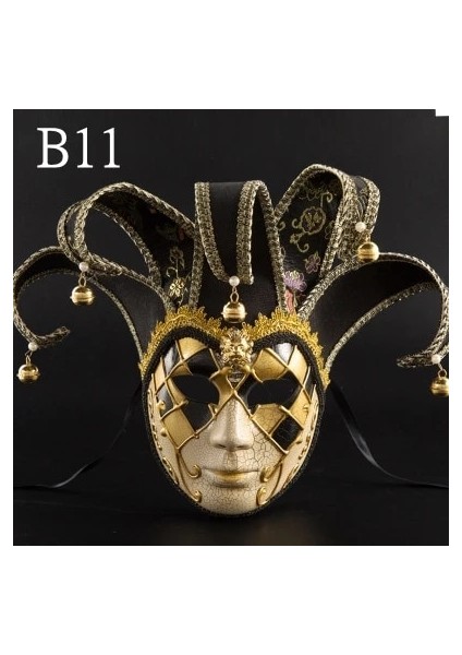 B11 Yeni High-End Venedik Masquerade Maskesi Maske Avrupa ve Amerika Birleşik Devletleri Cadılar Bayramı Palyaço Maskesi Gösterisi Malzemeleri (Yurt Dışından)