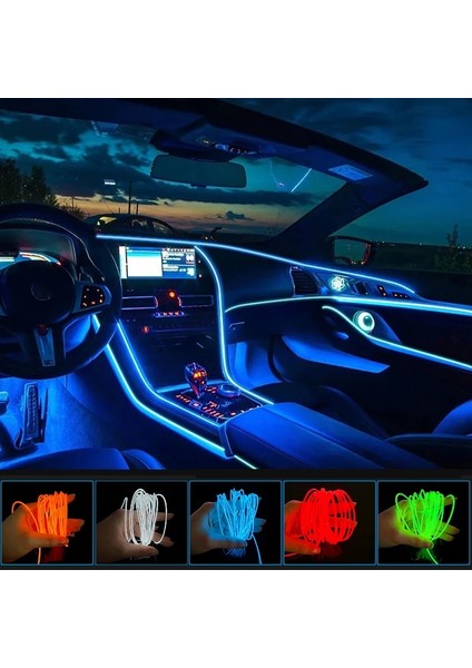 Floresan Yeşil 1m 1m/2m/3m Araç Iç LED Dekoratif Lamba El Kablolama Neon Şerit Otomatik Esnek Ortam Işığı USB Cadılar Bayramı Partisi Dıy Ev Dekor (Yurt Dışından) modelleri