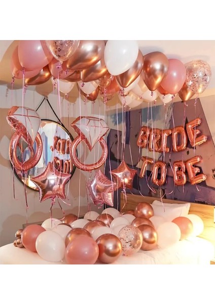 1 Takım Gelin Olmak Folyo Balon Bekarlığa Veda Bekarlığa Veda Partisi Dekorasyon Gül Altın Yüzük Parti Şişe Gelin Balonlar Doğum Günü Düğün Dekor Malzemeleri (Yurt Dışından) fiyatları