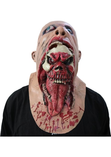 Dişler Parlamıyor 2022 Cadılar Bayramı Partisi Korku Maskeleri Hayalet Yüz Şeytan Cadı Vampir Screaming Maske Yenilik Korkunç Cosplay Parti Dekorasyon Sahne (Yurt Dışından)
