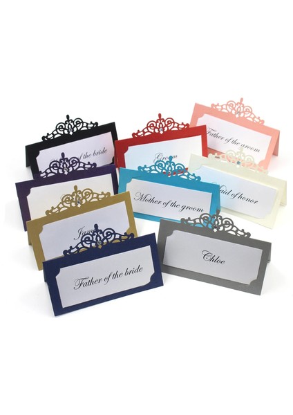 Siyah Beyaz Ekle 48 Parça * Kişiselleştirilmiş Ücretsiz Baskı Lazer Kesim Masa Yer Adı Kartları / Özelleştirilmiş Düğün Yıldönümü Adı Parti Için Yer Kartları (Yurt Dışından) modelleri