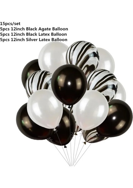 15 Adet Set2 Siyah Altın Mutlu Doğum Günü Afiş Balonlar Helyum Numarası Folyo Balon Erkek Bebek Çocuklar Için Yetişkin 18 30 Doğum Günü Partisi Süslemeleri (Yurt Dışından)
