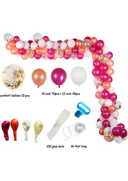 110 Adet Balon Seti E Balonlar Kemerler Çerçeve Kiti Süslemeleri Masa Standı Balonlar Aksesuarları Düğün Mutlu Doğum Günü Partisi Süslemeleri Çocuklar Için Araçlar (Yurt Dışından)