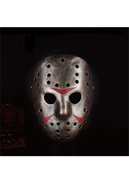 Bakır Yüksek Dereceli Korku Reçine Maskesi Freddy Jason Masquerade Cadılar Bayramı Partisi Cosplay Tam Yüz Maskeleri Koleksiyon Film Yetişkin Parti Sahne (Yurt Dışından)