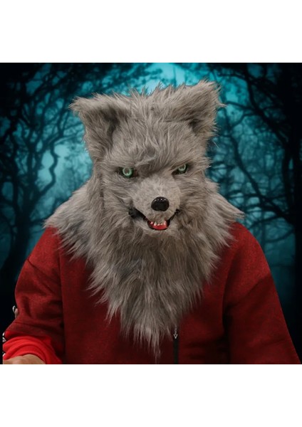 Gri Kurt Hareketli Ağız Tilki Maskesi Cadılar Bayramı Kostüm Cosplay Kurt Köpek Maskeleri Peluş Taklit Kürk Gerçekçi Hayvan Maskesi Cadılar Bayramı Partisi Sahne (Yurt Dışından) fiyatları