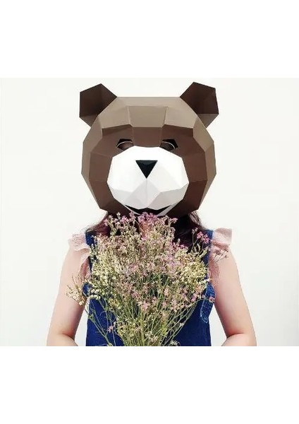 Yetişkin Cosplay Maskeleri Cadılar Bayramı Partisi Maskesi Malzemeleri Panda Ayı Kostümü Kafa Hood 3D Kağıt Modeli Dıy Karikatür El Yapımı Yüz Cosplay Oyuncaklar (Yurt Dışından)