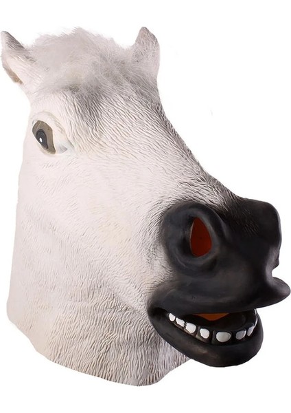 C Cadılar Bayramı Maskeleri Lateks At Kafası Cosplay Hayvan Kostüm Seti Tiyatro Prank Çılgın Parti Sahne Kulaklık Seti At Maskesi Köpek At Maskeleri (Yurt Dışından) fiyatları