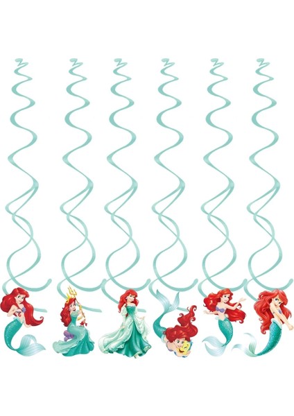Blowout-6pcs Disney Denizkızı Prenses Parti Malzemeleri Dekorasyon Balon Çocuk Oyuncakları Bebek Duş Doğum Günü Tek Kullanımlık Bardak Plaka Ariel Arka Planında (Yurt Dışından)