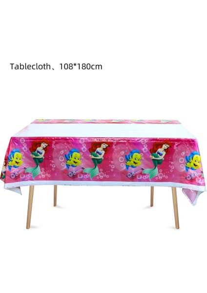 Blowout-6pcs Disney Denizkızı Prenses Parti Malzemeleri Dekorasyon Balon Çocuk Oyuncakları Bebek Duş Doğum Günü Tek Kullanımlık Bardak Plaka Ariel Arka Planında (Yurt Dışından)