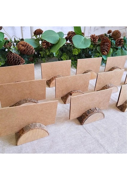 Card-5 Adet 1 Adet Ahşap Fotoğraf Klip Masa Numarası Standı Düğün Parti Dekorasyon Yeri Kart Sahipleri Not Not Adı Klip Malzemeleri Dropshipping (Yurt Dışından)