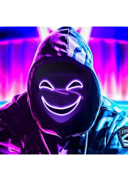 Gülümseme Yeşil Naucao Cadılar Bayramı LED Maskesi, Gülümseyen Palyaço Yüzü, Cadılar Bayramı Için Rol Yapma Kostüm Aksesuarları, Performanslar, Makyaj Partileri (Yurt Dışından) modelleri