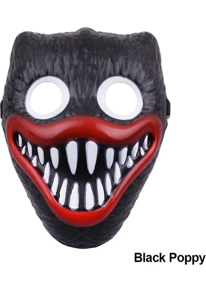 Siyah Haşhaş Cadılar Bayramı Neon LED Tasfiye Maskesi Masque Masquerade Parti Maskeleri Karanlıkta Işık Aydınlık Komik Maskeler Cosplay Kostüm Malzemeleri (Yurt Dışından)
