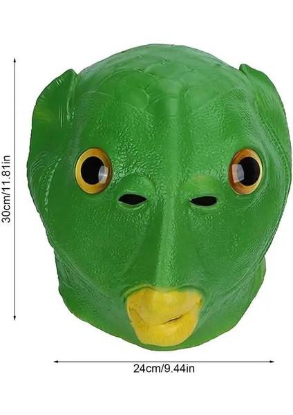 Turuncu Komik Yeşil Balık Maskesi, Yeşil Ağız Balık Lateks Maskesi, Yeşil Balık Golf Sopası Kılıfı Şapka, Cadılar Bayramı Kostüm Partisi Cadılar Bayramı Cosplay (Yurt Dışından) fırsatları