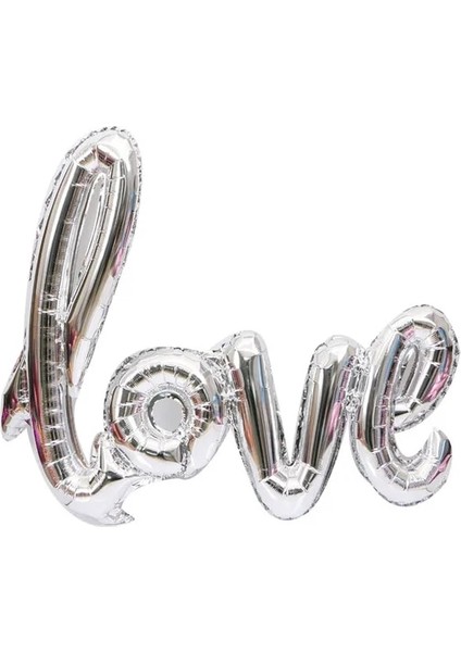 Gümüş Aşk Büyük Hollow Kalp Şekli Folyo Balonlar Düğün Dekorasyon Helyum Balon Sevgililer Günü Altın Kalp Parti Malzemeleri Balonlar (Yurt Dışından)