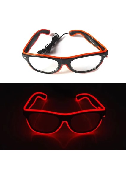 Kırmızı 5 1pc Light Up LED Gözlük Glow Güneş Gözlüğü El Tel Neon Gözlük Karanlıkta Glow Parti Malzemeleri Neon Parti Çocuk Yetişkinler Için Şekerler (Yurt Dışından)