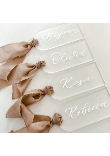 Şeffaf Gül 10 Adet 10/20/50 Adet Akrilik Düğün Yeri Kartı Dıy Asılı Burcu Adı Etiketi Buzlu Akrilik Kemer Boş Ziyafet Parti Oturma Kartları (Yurt Dışından) indirimleri