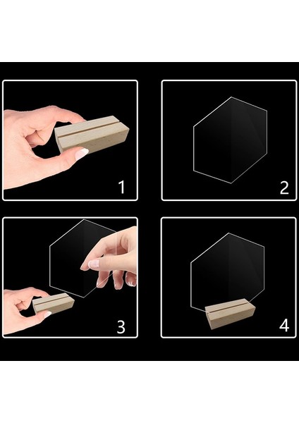 B Akrilik Masa Burcu Tutucu Ahşap Tabanlı Temizle Düğün Masa Burcu Numarası Yer Kartı Ekran Standı Restoran Otel Için Yeni (Yurt Dışından) fiyatları