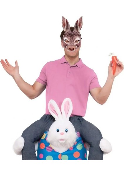 Beyaz Maske Karikatür Gömme Yüz Süs Dekoratif Giydirme Eva Hafif Paskalya Masquerade Tavşan Parti Malzemeleri Odası Dekor (Yurt Dışından) modelleri