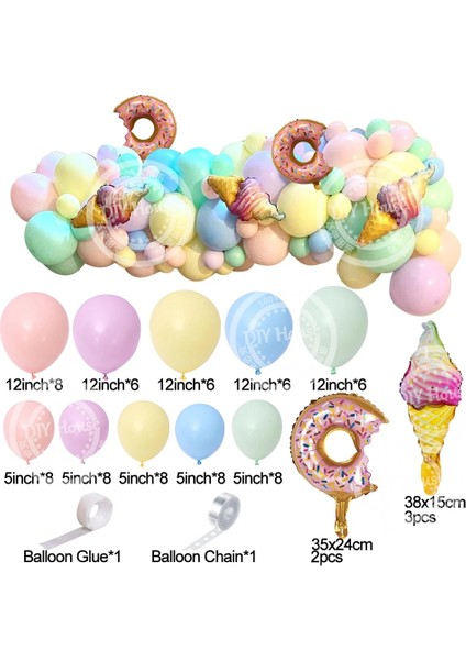 10 Adet Numarası 5 1 Takım Macaron Balon Kulesi Donut ile Dondurma Folyo Balonlar Kızın Donut Doğum Günü Partisi Süslemeleri Için Set Dıy Hediye Malzemeleri (Yurt Dışından) modelleri
