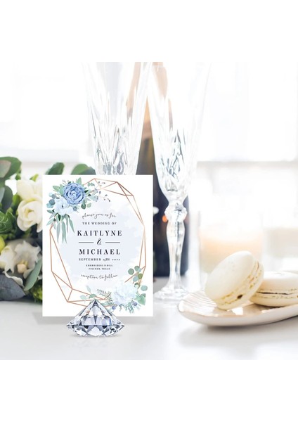 Gümüş 5 Adet 5/10 Adet Elmas Yeri Kart Sahibinin Akrilik Masa Numarası Sahipleri Kristal Kart Düğün Bebek Duş Masa Kartı Dekorasyon Için Standları (Yurt Dışından) fırsatları