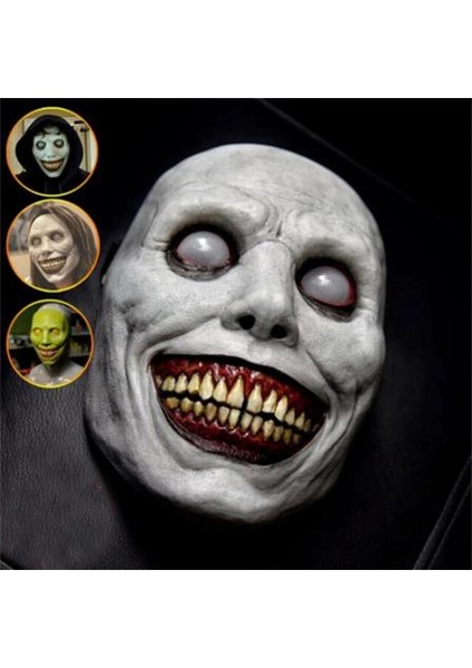 Yeşil 2022 Cadılar Bayramı Korku Maskesi Beyaz Yeşil Yüz Exorcist Gülümseme Lateks Korku Palyaço Yüz Maskesi Cadılar Bayramı Cosplay Parti Cosplaying Sahne (Yurt Dışından) fiyatları
