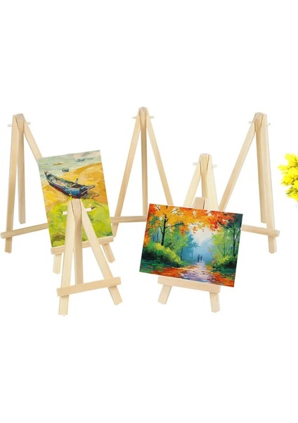 B01 5 Adet Doğal Ahşap Mini Şövale Çerçeve Sanatçı Tripod Fotoğraf Boyama Kartpostal Ekran Tutucu Düğün Masa Numarası Adı Kart Standı (Yurt Dışından) fiyatları