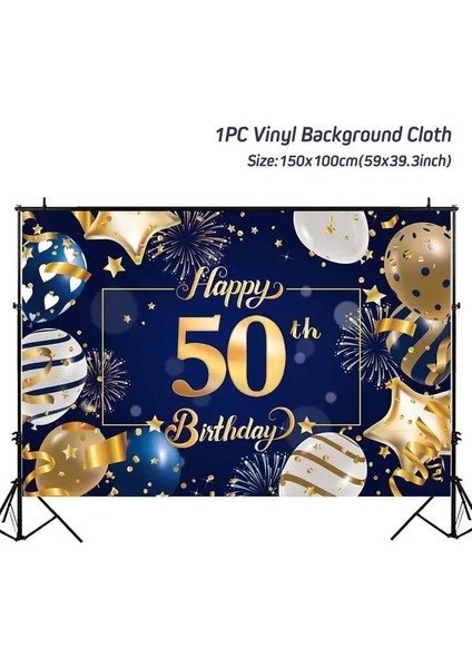 18 Mutlu Doğum Günü Zemin Afiş Büyük Siyah Altın Balon Yıldız Poster Standında Zemin Doğum Günü Fotoğraf Arka Plan Duvar Parti Dekoru (Yurt Dışından)