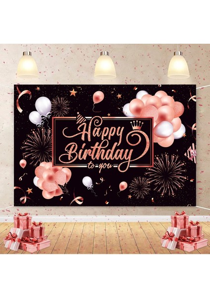 18 Mutlu Doğum Günü Zemin Afiş Büyük Siyah Altın Balon Yıldız Poster Standında Zemin Doğum Günü Fotoğraf Arka Plan Duvar Parti Dekoru (Yurt Dışından) fırsatları