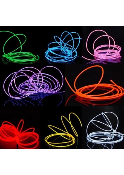 Pil Kutusu Sarı 3 Metre Esnek Neon Işık Glow El Tel Halat Kablo Noel Dans Rave Dekorasyon Için LED Işıkları Dıy Ayakkabı Giyim USB LED Şerit Lamba (Yurt Dışından)