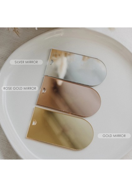 Beyaz 2mm Dikdörtgen 30 Adet Boş Kemer Akrilik Bagaj Etiketi Düğün Yeri Kartı Konuk Eskort Isim Kartı Hediye Etiketi Ayrılmış Koltuk Burcu Altın Gümüş Ayna Buzlu (Yurt Dışından)