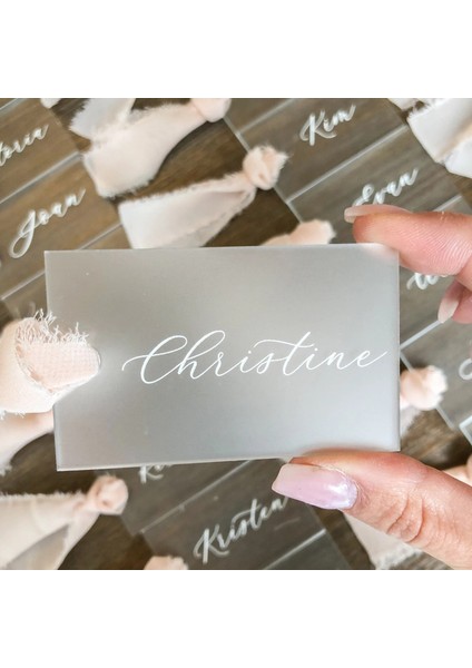 Beyaz 2mm Dikdörtgen 30 Adet Boş Kemer Akrilik Bagaj Etiketi Düğün Yeri Kartı Konuk Eskort Isim Kartı Hediye Etiketi Ayrılmış Koltuk Burcu Altın Gümüş Ayna Buzlu (Yurt Dışından) modelleri