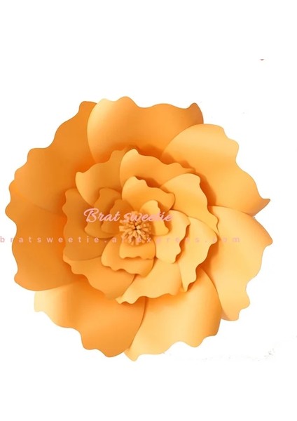 S1 Orange 30 cm 30 cm Kendi Başına Yap Kağıdı Çiçekler Duvar Dekor Yapay Güller Zemin Düğün Dekorasyon Doğum Günü Partisi Olay Malzemeleri (Yurt Dışından)