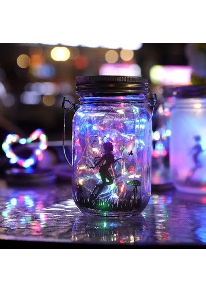 Sıcak Beyaz 2m 20LEDS Güneş Mason Kavanoz Kapağı Işıkları LED Peri Yıldız Ateşböceği Dize Kapakları Düğün Veranda Bahçe Partisi Bar Süslemeleri Için Işıklar (Kavanoz Yok) (Yurt Dışından)