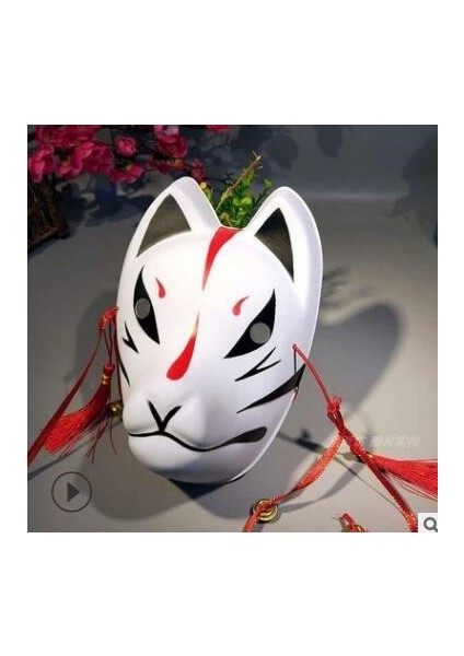 Mavi Anime Iblis Avcısı Tilki Maskeleri Japon Maskesi Kedi Maskesi Masquerade Festivali Topu Kabuki Kitsune Maskeleri Parti Cosplay Sahne (Yurt Dışından)