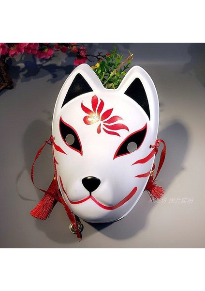 Mavi Anime Iblis Avcısı Tilki Maskeleri Japon Maskesi Kedi Maskesi Masquerade Festivali Topu Kabuki Kitsune Maskeleri Parti Cosplay Sahne (Yurt Dışından) fiyatları