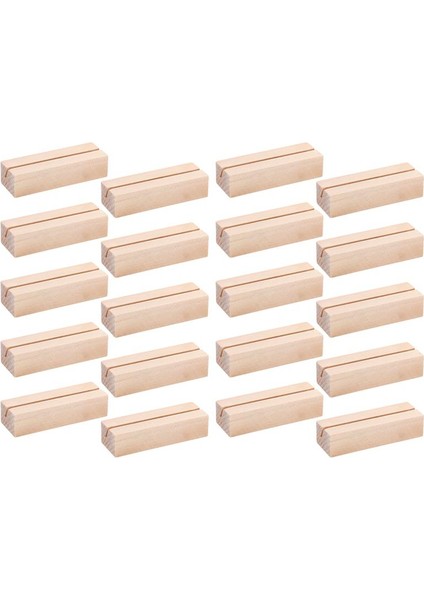 20 Adet 7.2X2.5X2CM 10/12/20 Adet Ahşap Fotoğraf Standı Kartvizitlik Dikdörtgen Kart Klibi Resim Tutucu El Yapımı Not Tutucu Ev Ofis Için (Yurt Dışından)