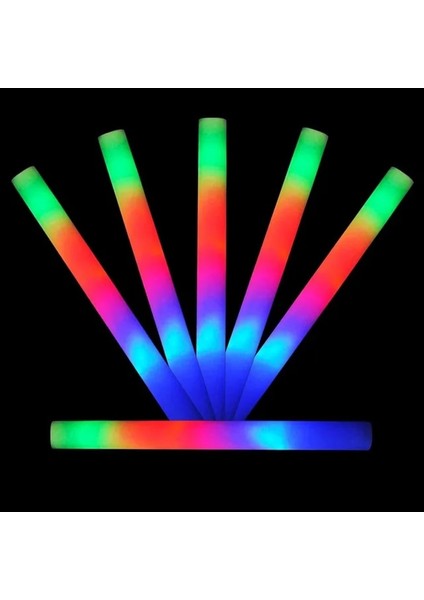 Çok 10 Adet 10/20 Adet Toplu Renkli LED Parlayan Çubuklar Rgb LED Parlayan Köpük Sopa Tezahürat Tüp Koyu Işık Doğum Günü Düğün Parti Malzemeleri (Yurt Dışından)