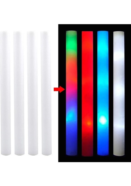 Çok 10 Adet 10/20 Adet Toplu Renkli LED Parlayan Çubuklar Rgb LED Parlayan Köpük Sopa Tezahürat Tüp Koyu Işık Doğum Günü Düğün Parti Malzemeleri (Yurt Dışından) fırsatları