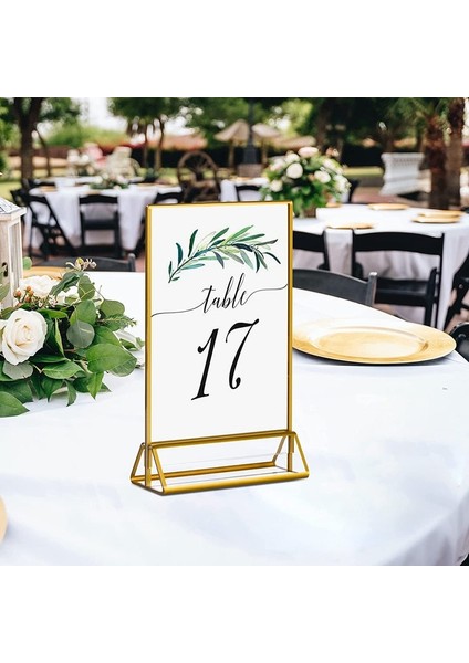 Stil B-10X15 cm 1 Adet Standart Çift Taraflı Akrilik Düğün Masa Numaraları Phnom Penh Masa Kartı Düğün Plaka Menü Ekran Standı Masa Kartı (Yurt Dışından) fırsatları