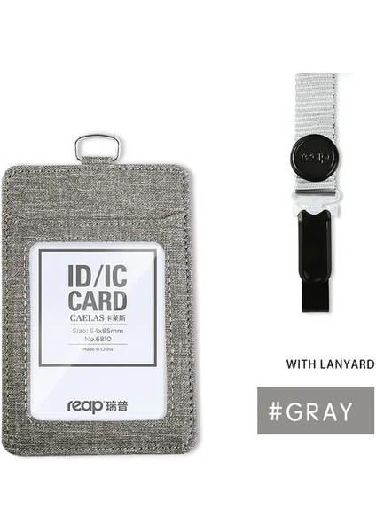 6809HUISE7635 6809 Pu Reap Deri Rozet Tutucu, 1 Kimlik Pencereli, 3 Kart Yuvalı ve Ağır Hizmet Geri Çekilebilir Kordonlu (Yurt Dışından)