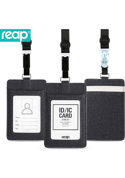 6809HUISE7635 6809 Pu Reap Deri Rozet Tutucu, 1 Kimlik Pencereli, 3 Kart Yuvalı ve Ağır Hizmet Geri Çekilebilir Kordonlu (Yurt Dışından) indirimleri