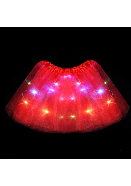 Kırmızı Kelebek Payet Kanatları Parlayan Örgü Tutu Etek Glow Parti Kız Bir 1. 2. Doğum Günü Partisi Giydirme Küçük Peri Bebek Duş (Yurt Dışından)